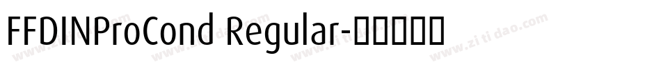 FFDINProCond Regular字体转换